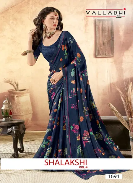 Shalakshi Vol 4 By Vallabhi Georgette Printed Online Daily Wear Saree Wholesale
